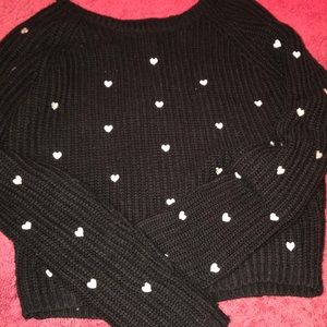 Delia's heart print sweater